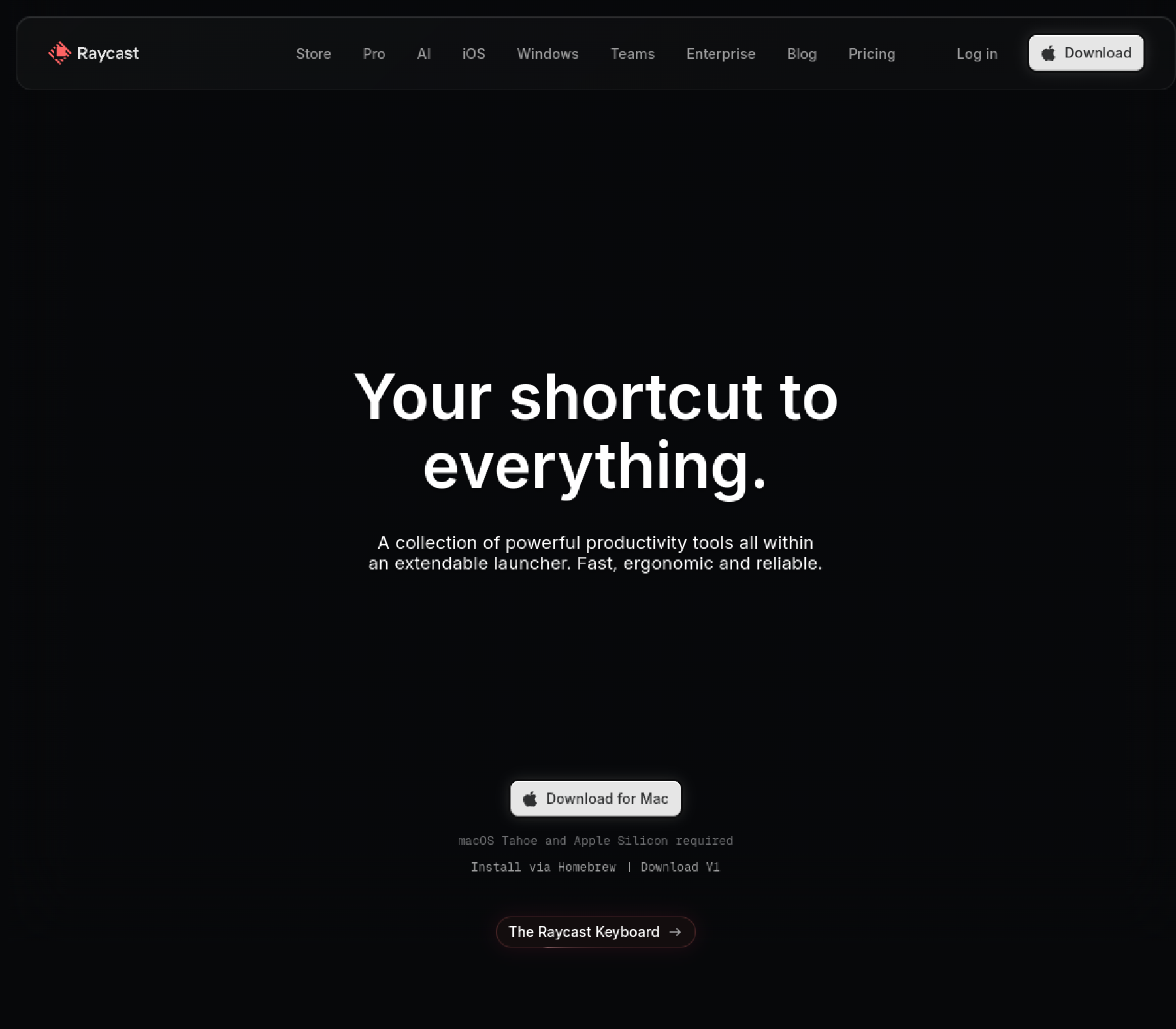 Raycast — référence tech