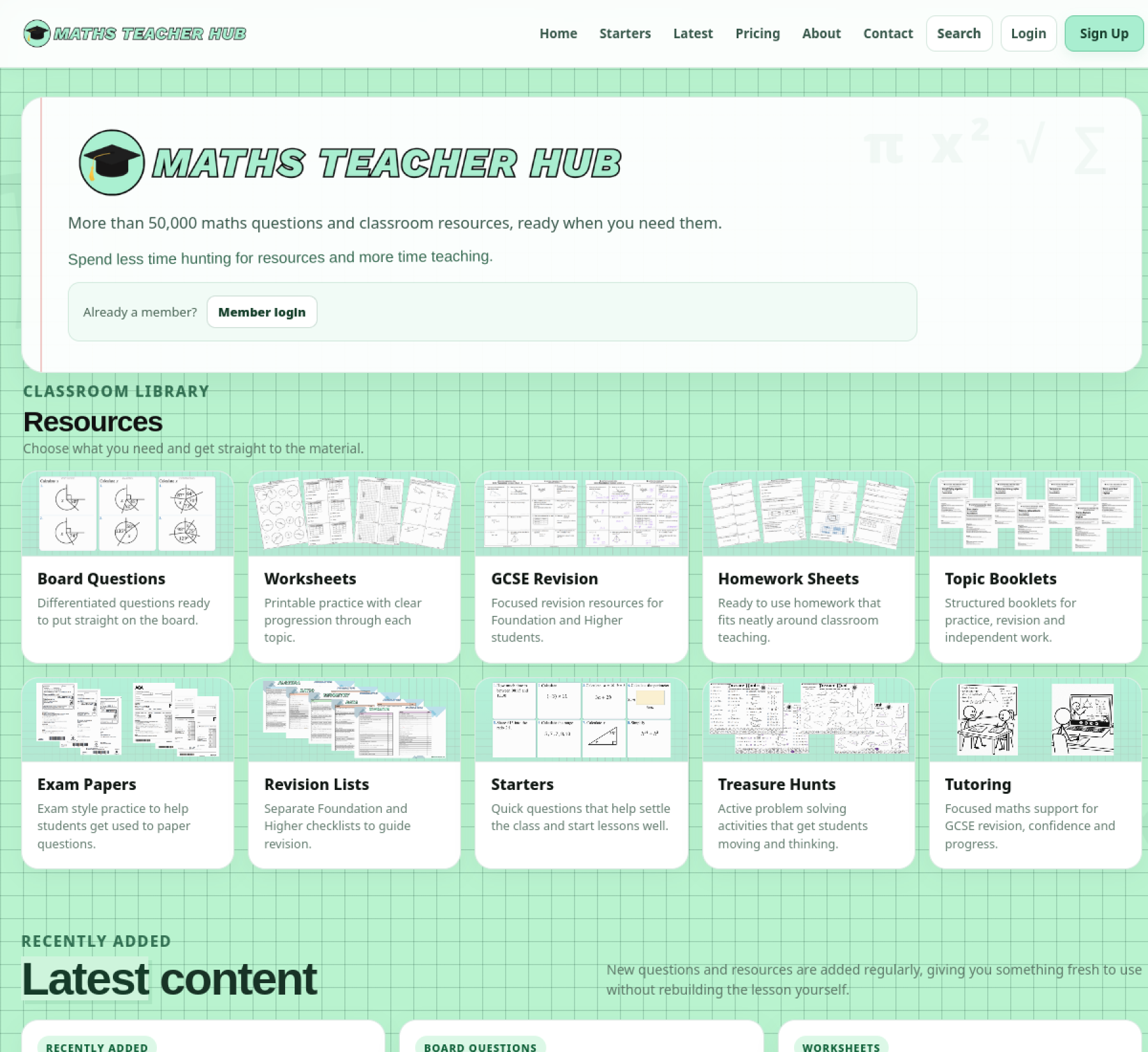 Maths Teacher Hub website