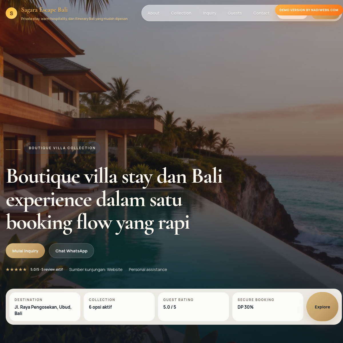 Preview Villa Booking