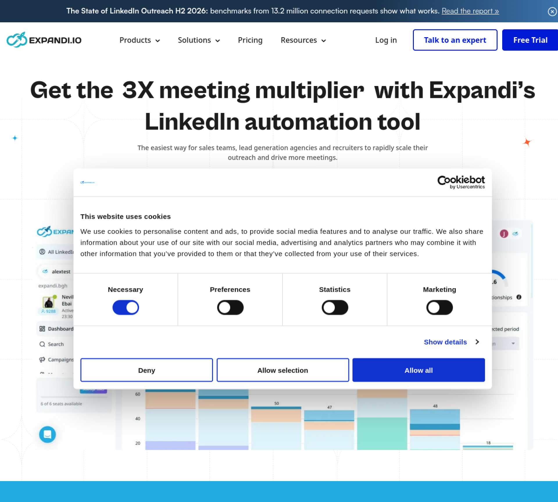 Expandi homepage
