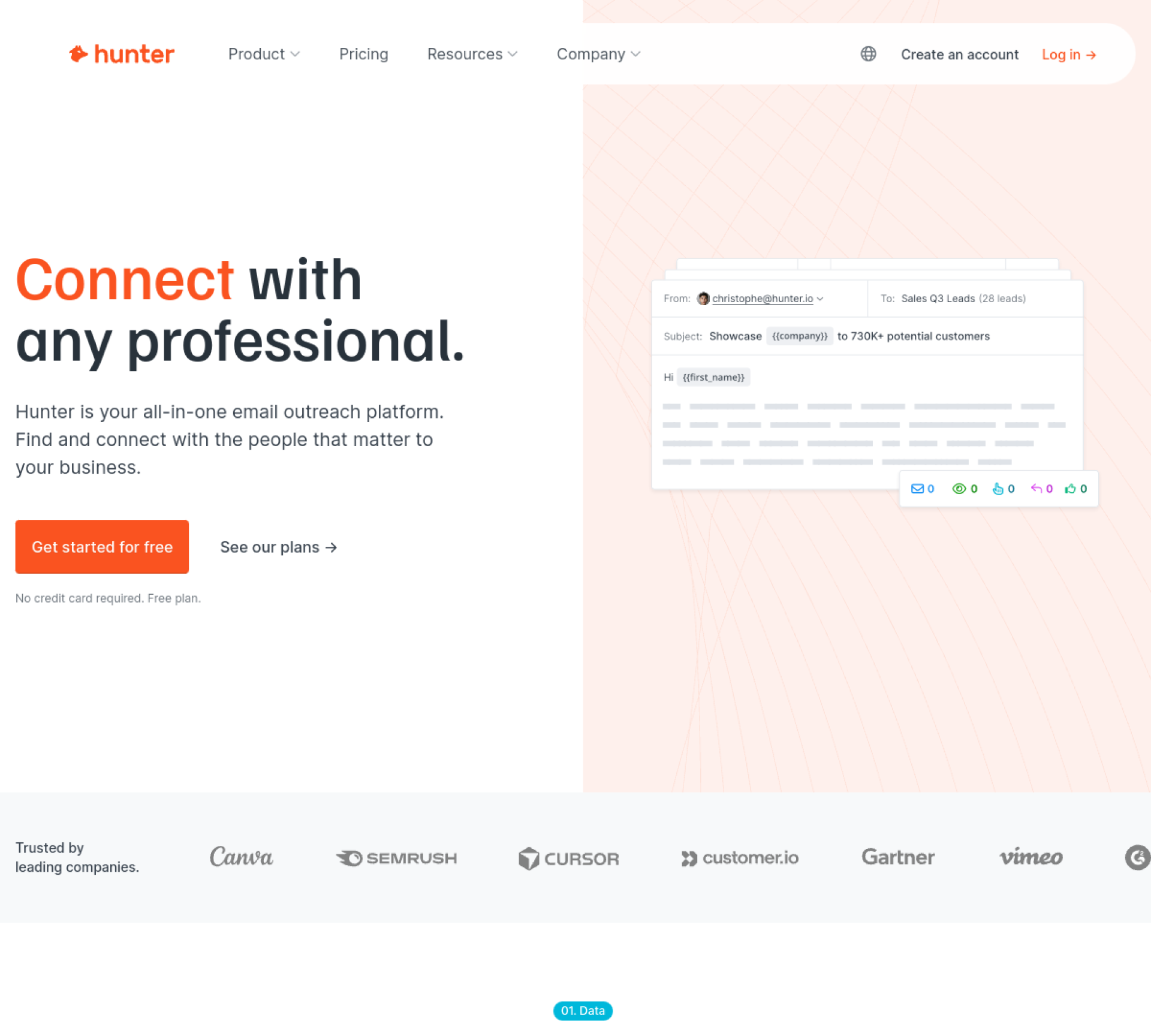 Hunter homepage