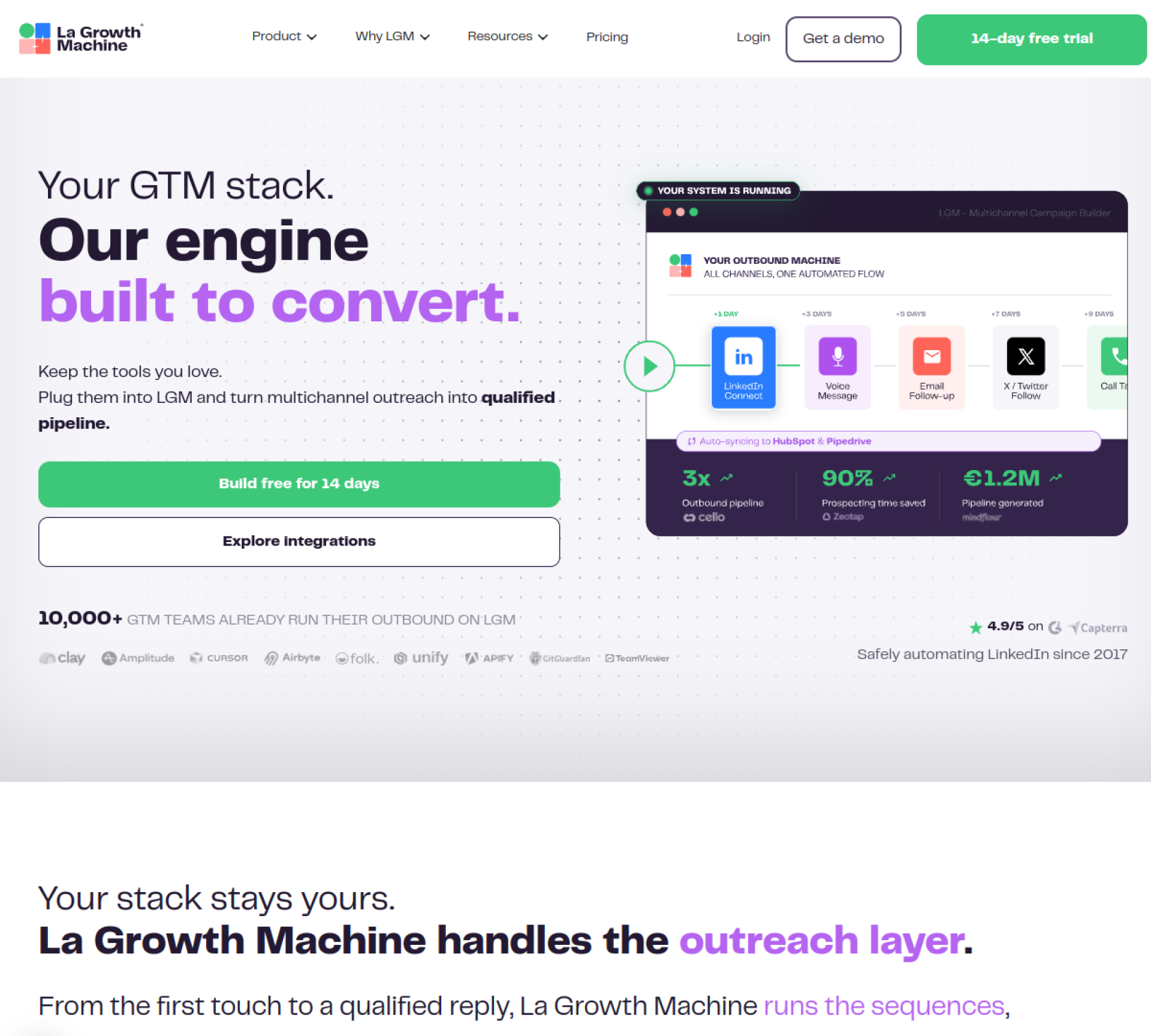 La Growth Machine homepage
