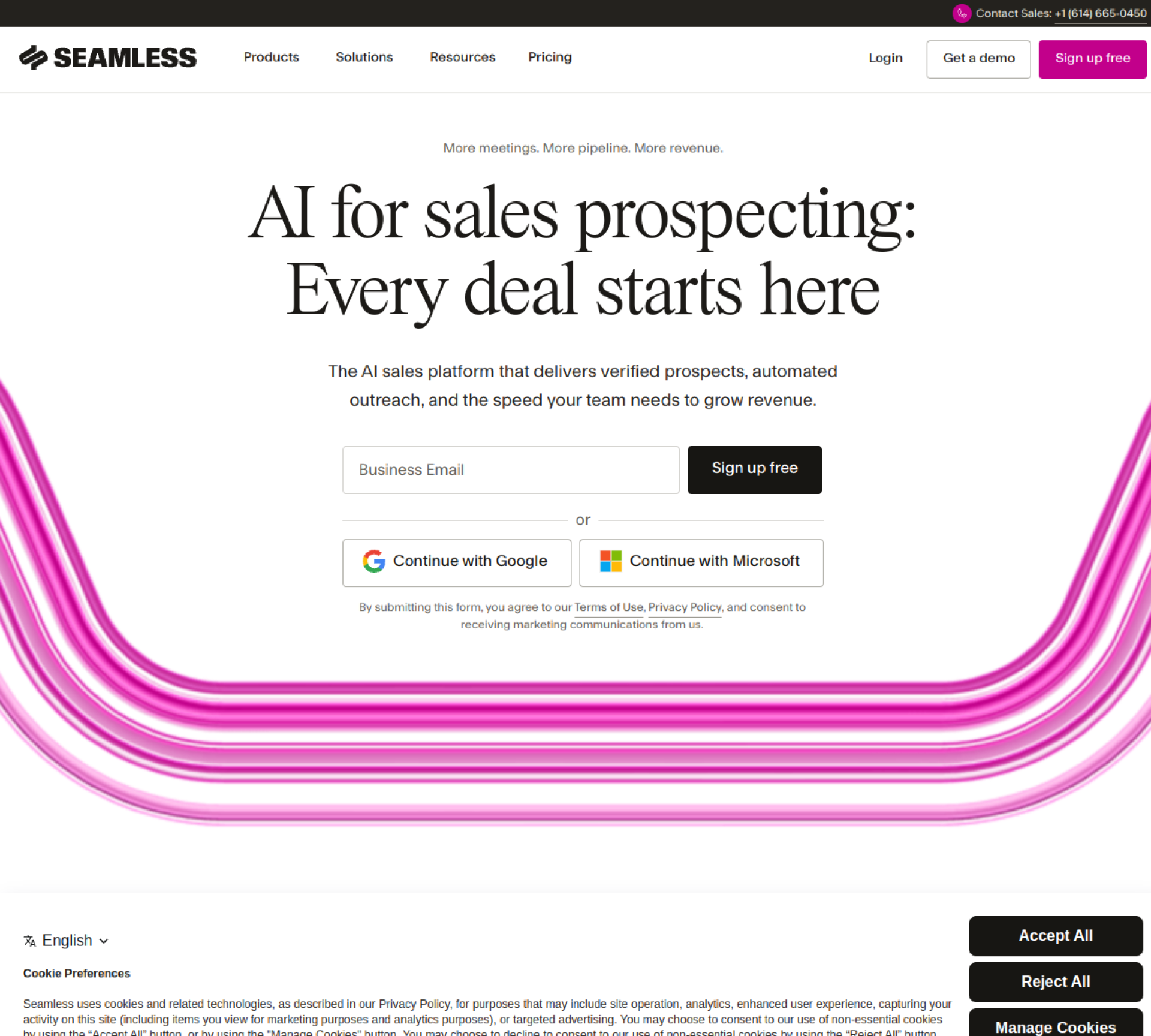 Seamless.ai homepage
