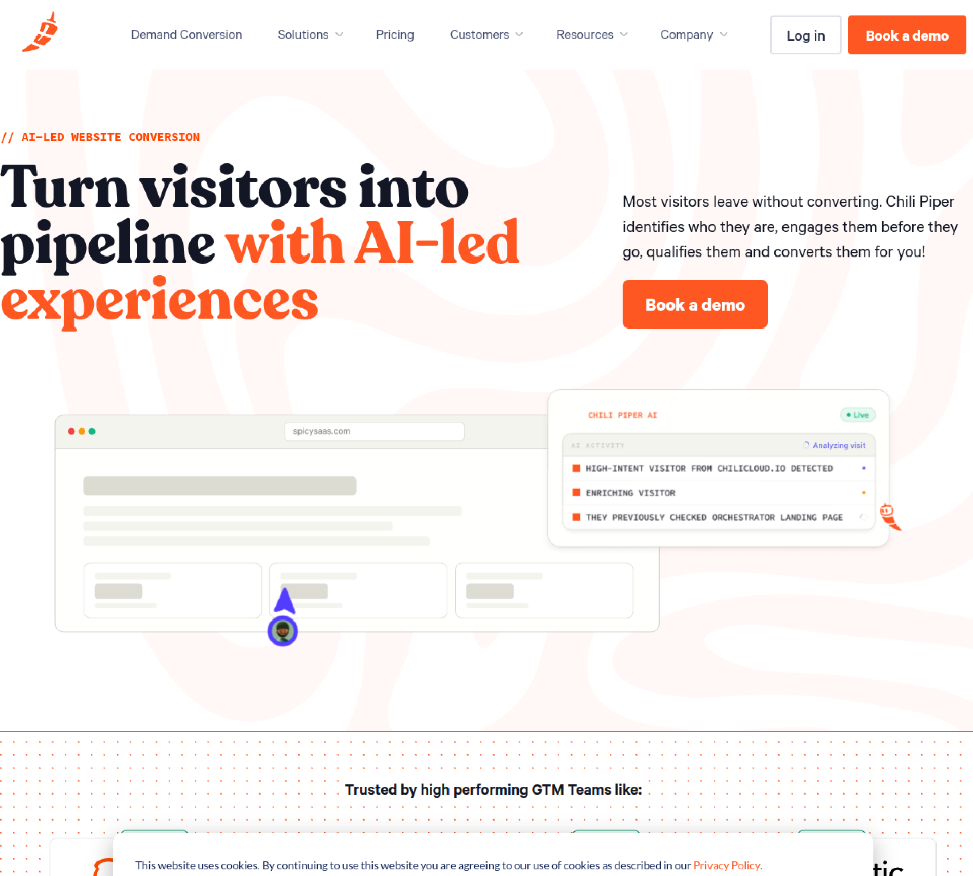 Chili Piper homepage