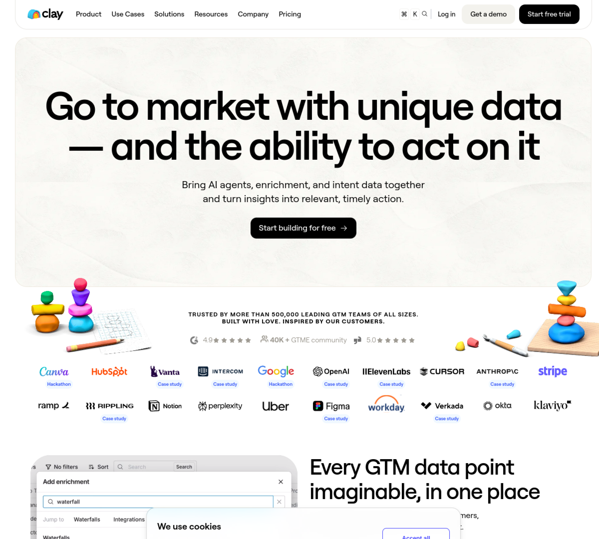 Clay homepage