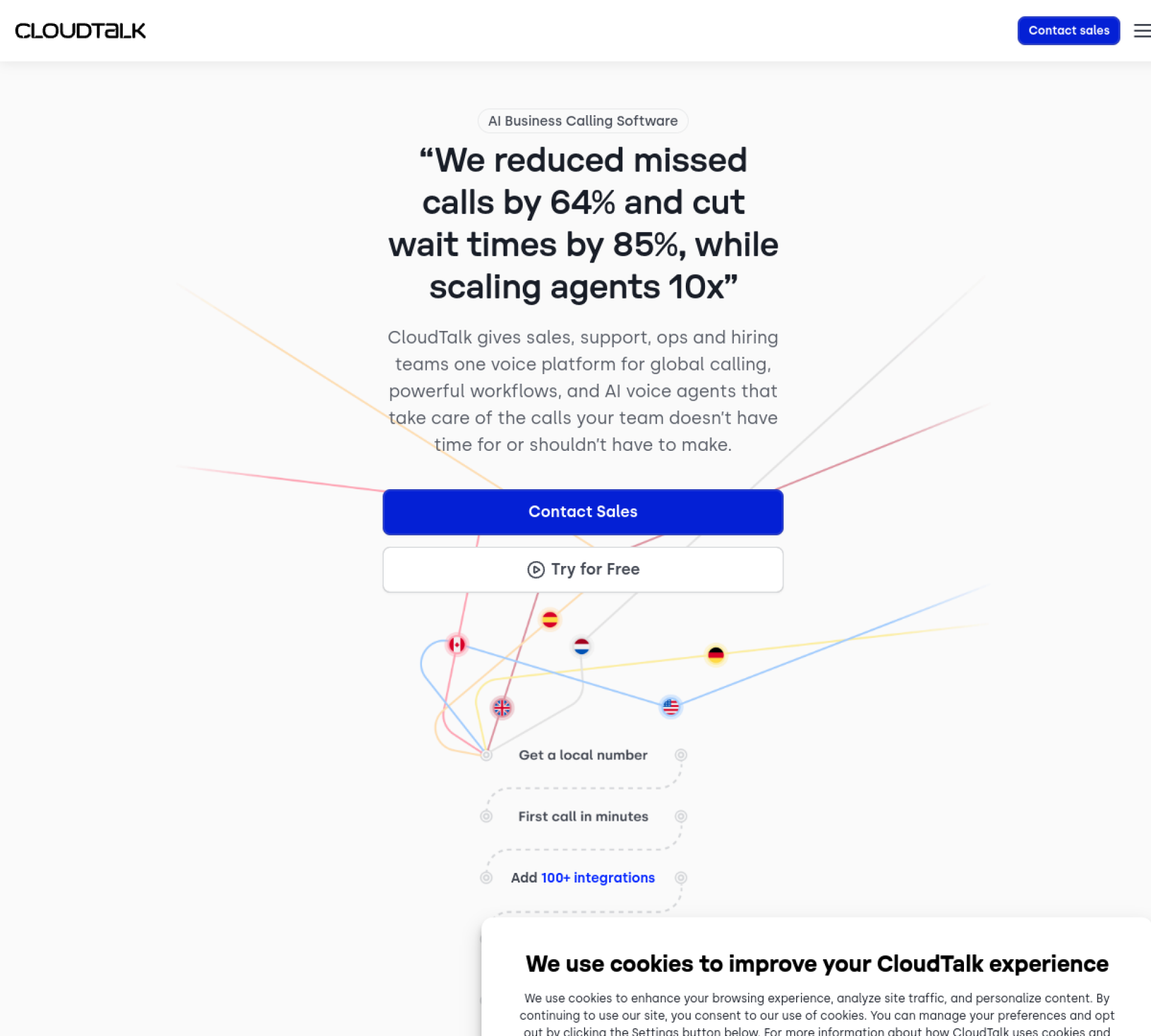 CloudTalk homepage