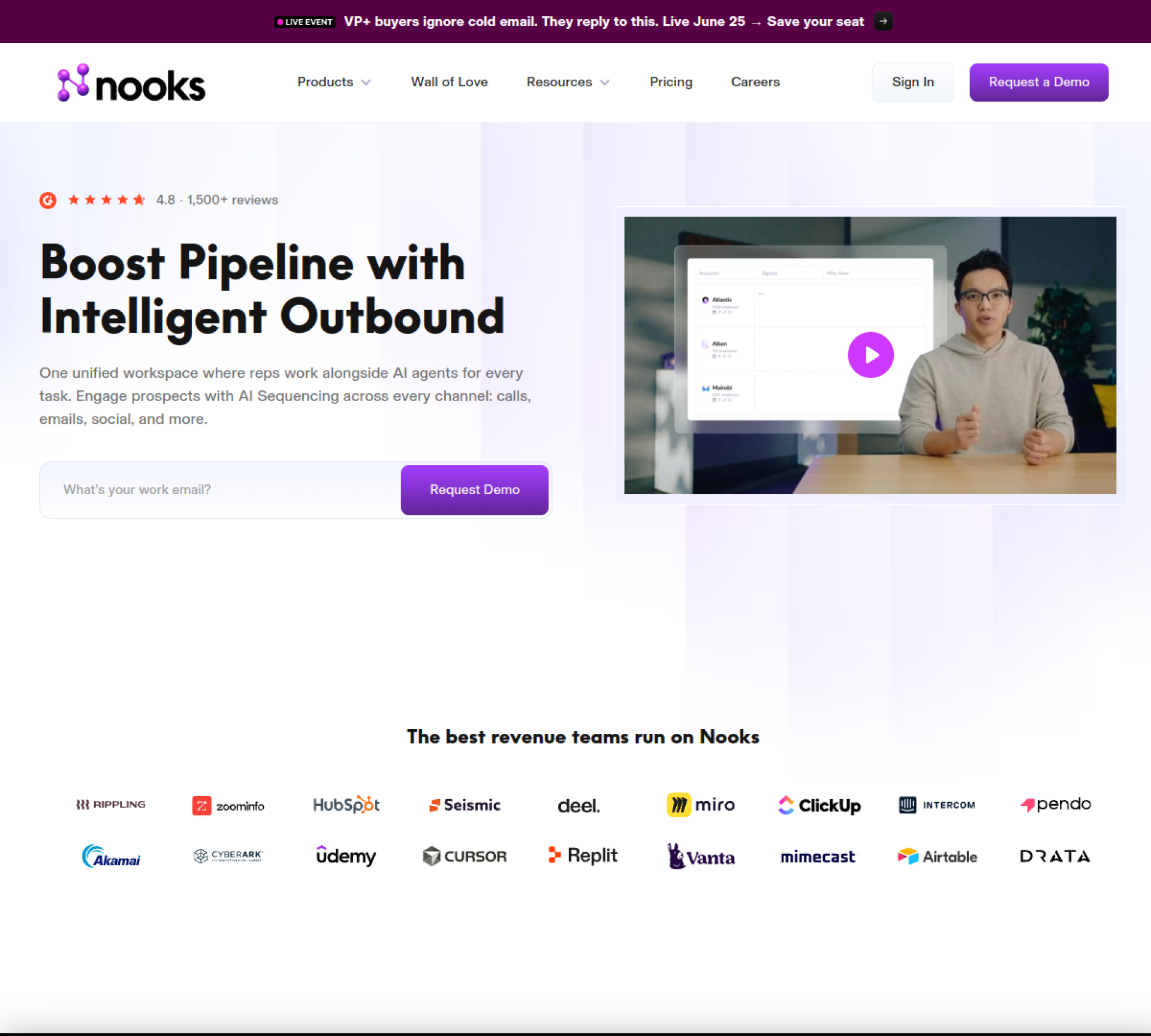Nooks homepage
