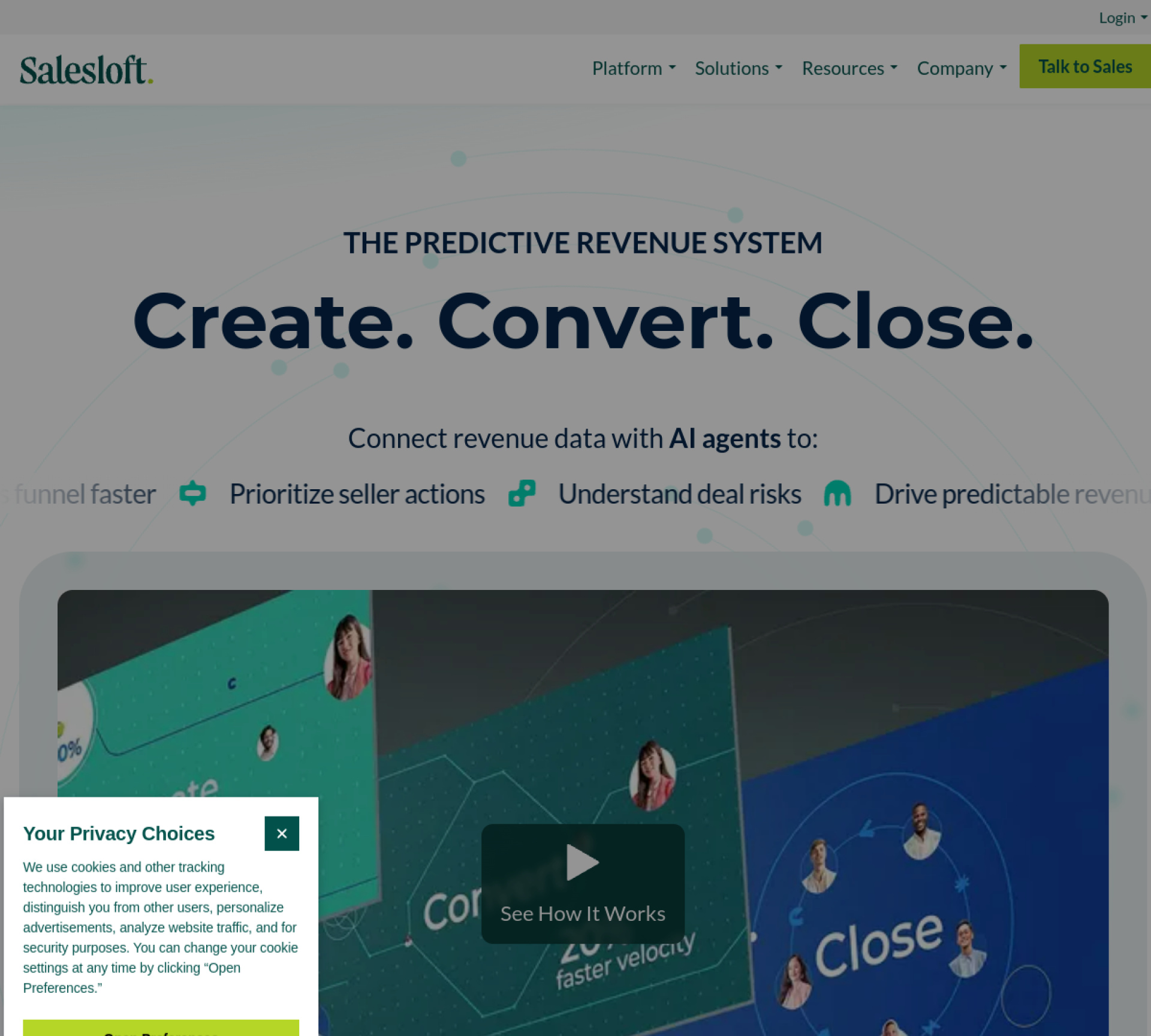 Salesloft homepage