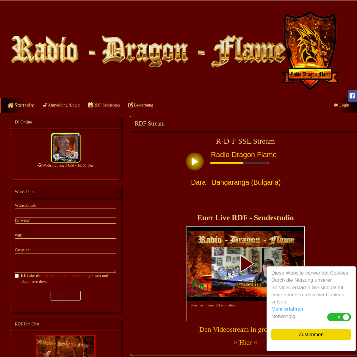Screenshot der Website
