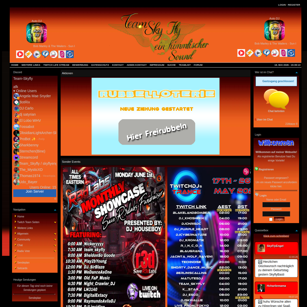 Screenshot der Website