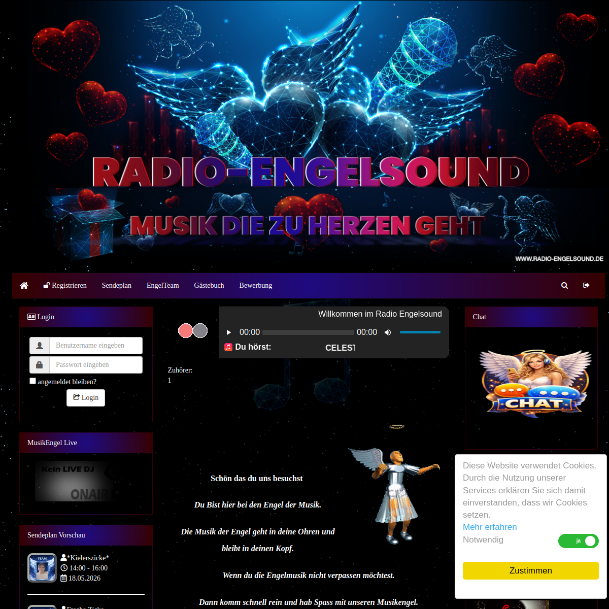 Screenshot der Website
