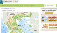 Görögország Domborzati Térképe
