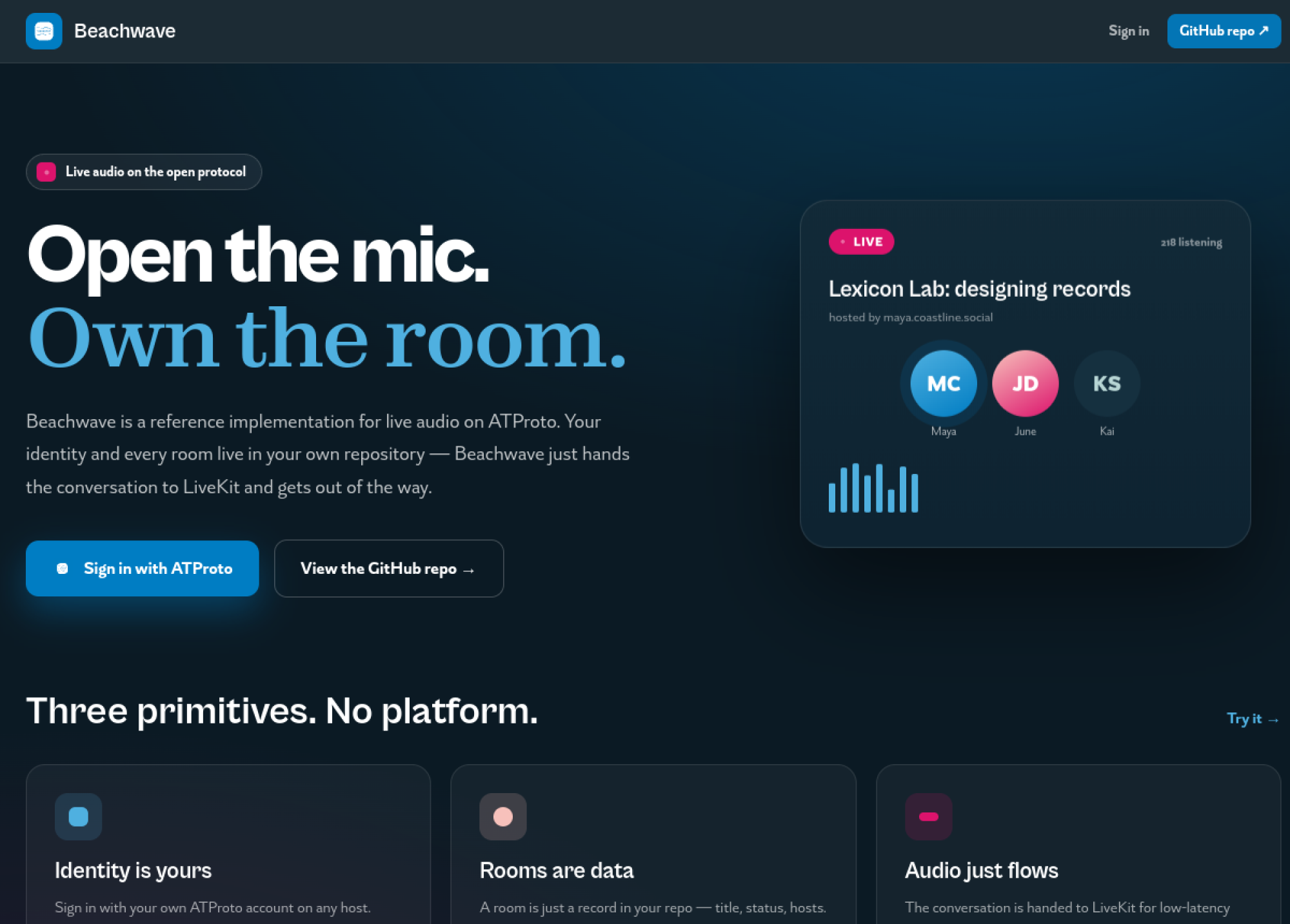 Screenshot of beachwave.app