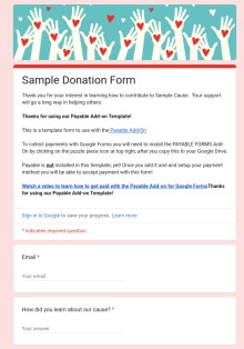 Donation Collection Form Template