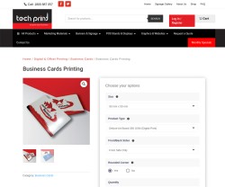 Business cards printing at Techprint