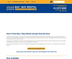 Equipment Rental Service Hastings Victoira - Bay 2 Bay Rental