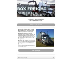 BoxFreight Container Sales, Storage & Transport