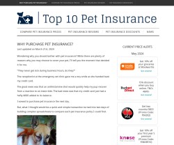 Top 10 Pet Insurance