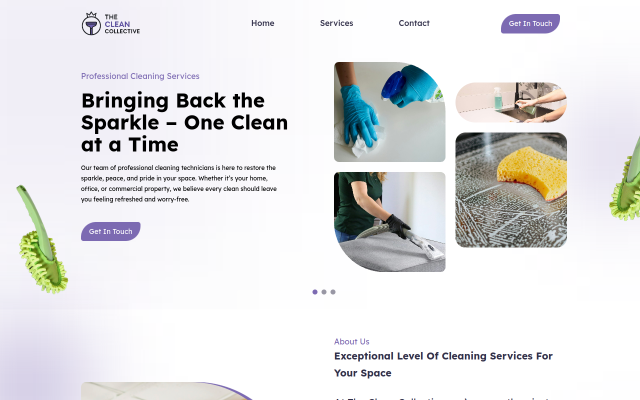 The Clean Collective on desktop