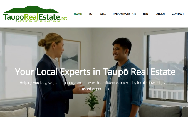 Taupo Real Estate on desktop