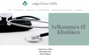 Preview af klinikkens hjemmeside
