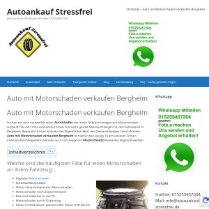 Auto mit Motorschaden verkaufen Bergheim | Autoankauf mit Motorschaden und Getri