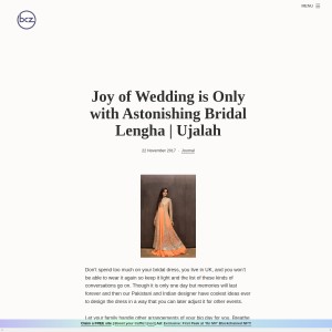 Joy of Wedding is Only with Astonishing Bridal Lengha | Ujalah