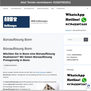 Büroauflösung Bonn – NRW Auflösungen