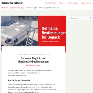 Germania Gepäck- und Handgepäckbestimmungen - Reisekoffer Ratgeber