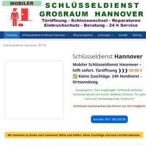 Schlüsseldienst Hannover - 49,90€ Endpreis › 49,00 € Endpreisgarantie per