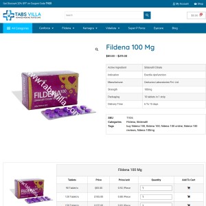 Buy Fildena 100 Mg With Cheapest Price [10% Off] | Order Now