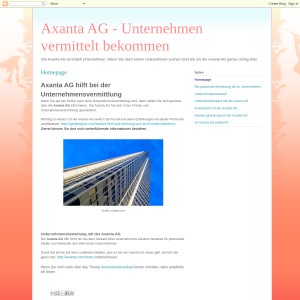 Axanta AG - Unternehmen vermittelt bekommen