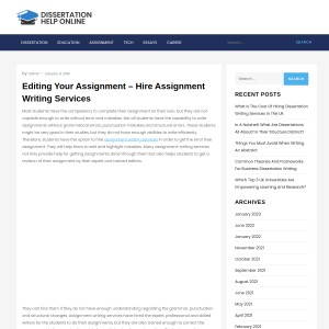 Editing Your Assignment – Hire Assignment Writing Services – Dissertation He
