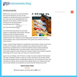 Instumente.blog - Dein Ratgeber für Instrumente