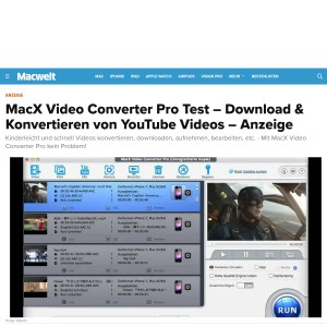 MacX Video Converter - Download & Konvertieren von YouTube Videos