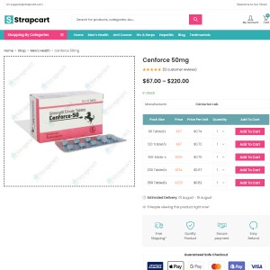 Cenforce 50 : Purchase now online store strapcart