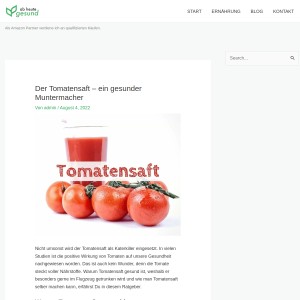 Der Tomatensaft – ein gesunder Muntermacher | Ab heute gesund!