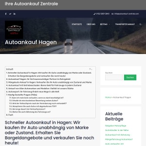 Autoankauf Hagen: Sofortige Bargeldangebote für Ihr Fahrzeug