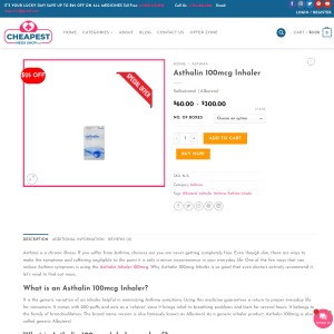 Buy Asthalin 100mcg (Albuterol Inhaler) in USA at Cheapest Meds Shop
