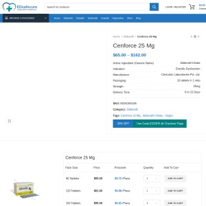 Buy Cenforce 25Mg Online | ED Pills | Cheap price | Reviews