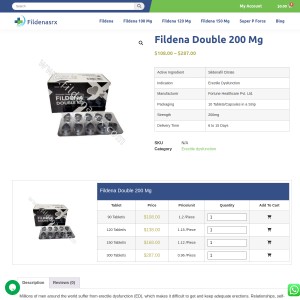 Buy Fildena 200 for ED Online get 20% off