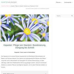 Kapaster: Pflege von Standort, Bewässerung, Düngung bis Schnitt - Gartenhunger