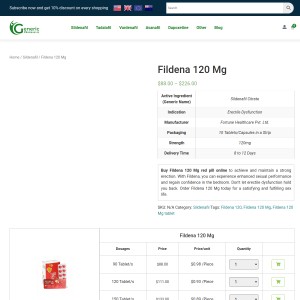 Fildena 120 Mg Red Pills | How to Use &amp work | Best offer