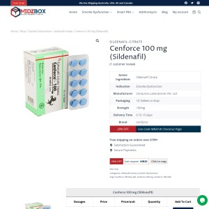 Cenforce 100 Blue Viagra pill | 20% OFF | Medzbox