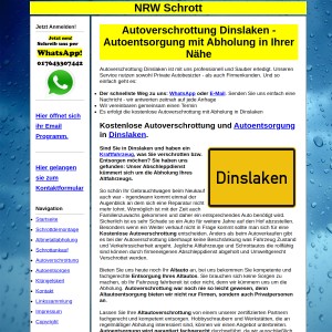 Autoverschrottung Dinslaken | Autoentsorgung in Dinslaken