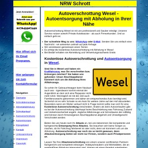 Autoverschrottung Wesel | Autoentsorgung in Wesel