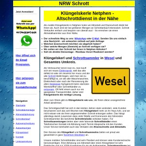 Kl&uuml ngelskerl Wesel | Schrottsammler Wesel