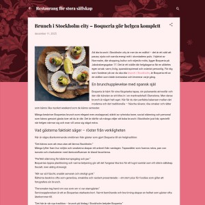 Brunch i Stockholm
