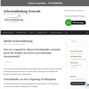 Mobile Schrottabholung - Schrottabholung Zentrale