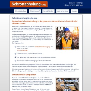 Schrottabholung Bergkamen • kostenlos Altmetall und Schrott entsorgen